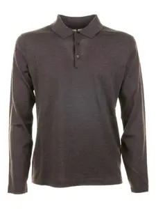 Поло с длинными рукавами Brooksfield, коричневый