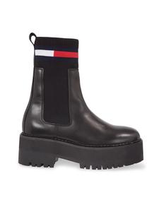 Классические ботильоны Tommy Jeans Tjw Flatform Chelsea Sock EN0EN02301, черный
