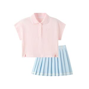 Детский комплект для возраста 3-7 лет юбка NB 2 предмета New Balance, светло-розовый