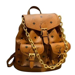 MCM Мини рюкзак из искусственной кожи для женщин Коричневый