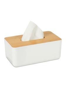 Relaxdays Коробка для салфеток (10 шт ), белый/натуральный цвет