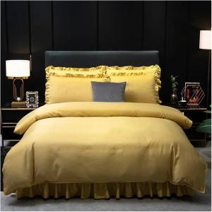 Generic Комплект постельного белья из длинноштапельного хлопка FH-762 однотонный легкий люкс