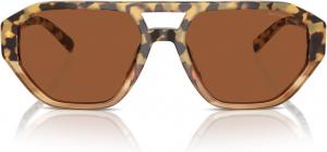 Мужские солнцезащитные очки-авиаторы Michael Kors Mk2219u Zurich Universal Fit, Brown Tortoise/Brown Solid