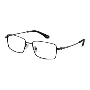 Police Прямоугольная оправа для очков из нержавеющей стали и бета-титана, Black