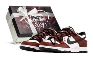 Nike Dunk 'Black' Slip Resistant Abrasion Resistant низкие детские кроссовки для скейтбординга Red Black для подростков