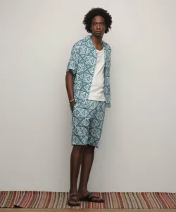 Гавайская рубашка "Геометрический треугольник" / Hawaiian shirt "Geometric Triangle"