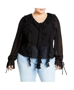 Топ Felix Plus Size CITY CHIC, черный