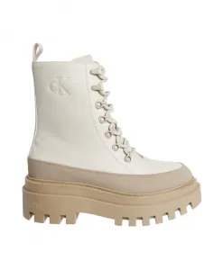 Ботильоны на плоской платформе со шнуровкой Calvin Klein Jeans, бежевый