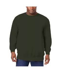 Мужской ультралегкий удобный флисовый свитер с круглым вырезом KingSize, зеленый