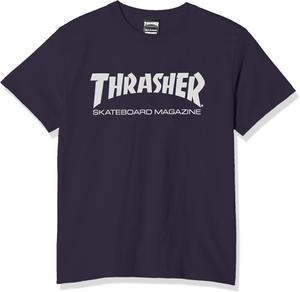 Мужская футболка THRASHER (Thrasher) с коротким рукавом и принтом (TH8101 / MAG LOGO) (TH8101 / MAG LOGO), белый/темно-синий