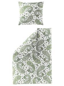 Комплект постельного белья из 2-х частей сирсакера 135x200 см, узор пейсли зеленого цвета JACK, 135x200 см