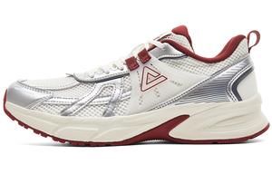 PEAK Низкие повседневные кроссовки для бега женские, белые, серебристо-красные