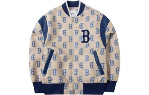 Жакет с полным узором и жаккардом унисекс песочно-желтый Mlb