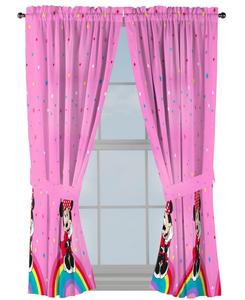 Комплект из 4 штор с изображением Минни Маус для детской спальни (2 шт) Sunny Side Up, Pink