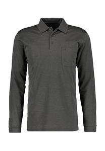 Рубашка с длинными рукавами и хлопковым воротником-поло Ragman, серый