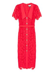 Платье миди из кружева NISSA, красный
