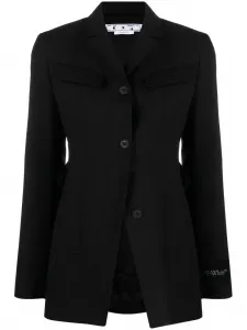 Однобортный блейзер Toybox Dry Wo OFF-WHITE, черный