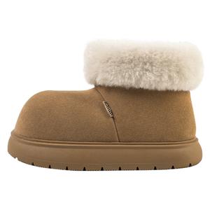 Теплые износостойкие короткие зимние ботинки для женщин, увеличивающие рост Wonderful couple, Brown