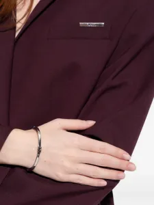 Браслет-кафф в форме подковы Coach, серебристый