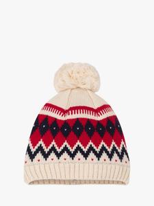 Детская шерстяная шапочка с помпоном Petit Bateau, цвет Avalanche/Multi