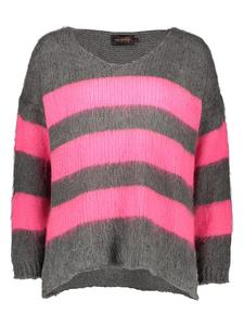 Свитер Полоски темно-серого/розового цвета miss goodlife