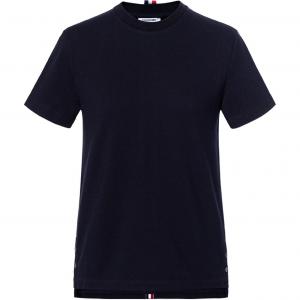 Футболка с асимметричным краем THOM BROWNE, темно-синий