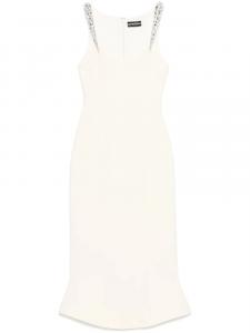 Платье David Koma, украшенное кристаллами, нейтральный