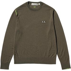 Anya Hindmarch X Anya Hindmarch Свитер совместного бренда Женский Оливковый UNIQLO