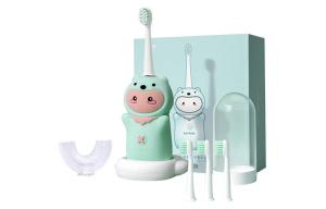 Электрическая зубная щетка автоматическая звуковая с мягкой щетиной u-образная щетка k11 BAIR, зеленый