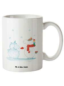 Кружка XL Единорог Снеговик без слов в белом цвете Mr. & Mrs. Panda