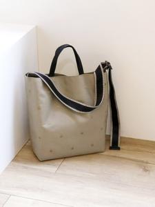 cachecache / Двусторонняя сумка через плечо из нейлона с вышивкой в горошек