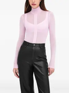 Топ Amsterdam с высоким воротником и вставками Marcella, розовый
