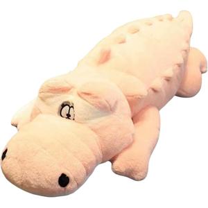 Плюшевая игрушка милый компаньон крокодил тубас реалистичная плюшевая кукла животное высота 100cm/120cm/150cm XIWANTONG, розовый