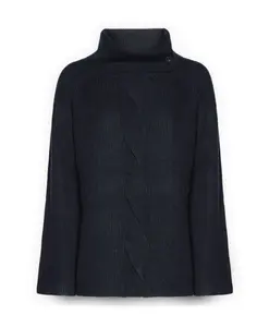 Свитер с узором «косичка» на передней части. Elena Mirã², синий