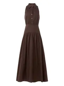 Платье миди Staud, коричневый