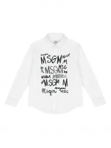 Рубашка с логотипом MSGM Kids, белый