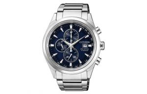 CITIZEN Часы Ecology Drive Collection Solar Quartz Movement Super Titanium Strap Watch 42.6mm Men's Watch Blue Dial, Blue