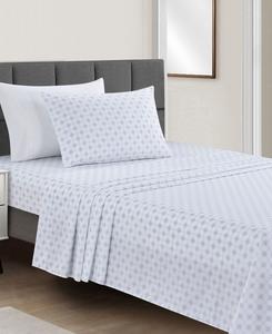 Комплект постельного белья из микрофибры с принтом, 3 предмета, размер Twin (односпальный), легко моющийся Macy's, цвет grey medallion