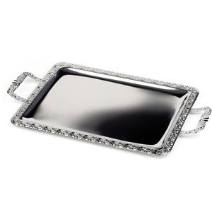 Поднос "SCHÖNER ESSEN" 31 x 54 см Aps, Edelstahlfarben