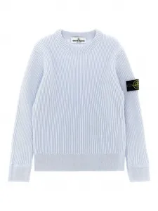 Джемпер с круглым вырезом и нашивкой-компасом Stone Island Junior, белый