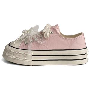 City camel Женские противоскользящие скейтерские кеды с низким верхом розовые, цвет Pink