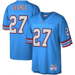 Мужская футболка Mitchell & Ness Eddie George голубого цвета Хьюстон Ойлерз Legacy Replica, цвет Nfl Light