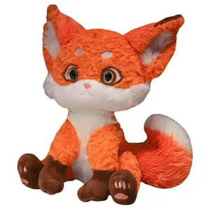 Мягкая и очаровательная зимняя снежная лиса плюшевая кукла высота 35см Brangdy, Summer