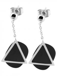 Adeliás Женские серьги - Серьги-гвоздики из нержавеющей стали серебристого цвета