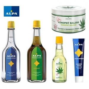 Francovka Lesana Чешская массажная настойка на травах, крем-гель для растирания, Alpa