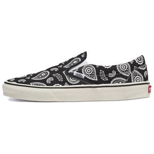 Классические Слипоны 'Primavera Paisley Black' Vans, Черно-белые