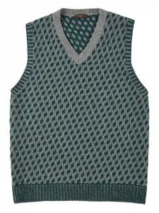 Жаккардовый жилет Zanone, зеленый