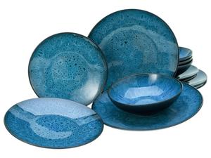 Набор посуды, синий, черный, бензиновый, цвет «Капри», 12 предметов Creatable, синий/черный/бензин