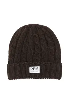 Шапочка косой вязки Paolo Pecora Kids, коричневый