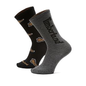 Носки Timberland All Over Print Boot Crew 2 шт, разноцветный